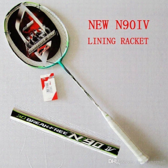 The New Lining N90 Iv Badminton Racket/racquet/racquete Full Carbon Top Quality Li Ning With String And N90-4 Racket A5 A5