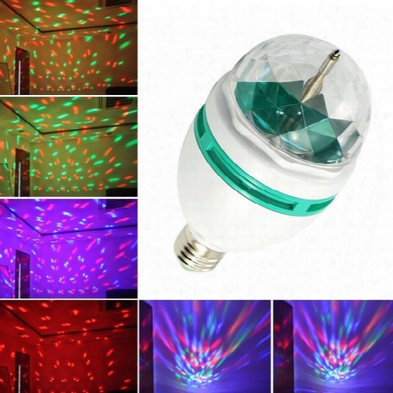 Us Stock! E27 Rgb Led Blubs Led Effects Stage Lighting Full Color Rotating Lamp Party Bar Club Effect Lights Not Auto/sound Activated