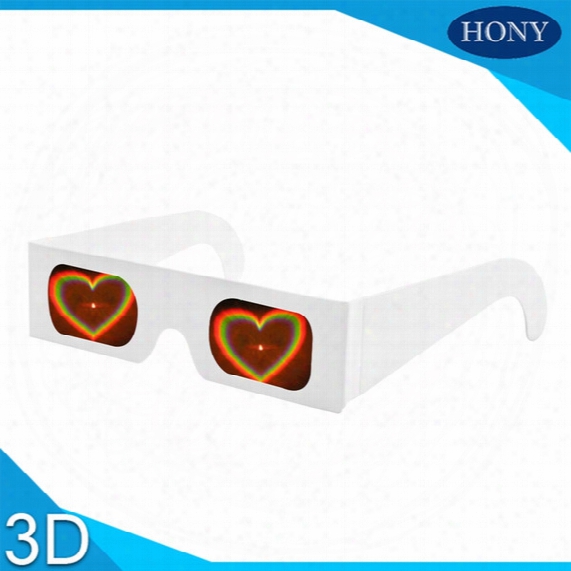 Wholesale- 20pcs/lot Paper Cardboard 3d Firework Glasses, Cheap Diffraction Glasses,heart Diffraction Glasses Wholesale