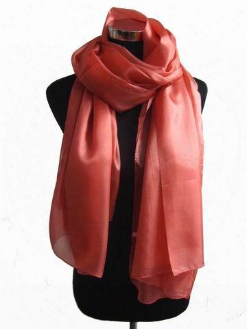 Womens Ladies Plain Solid Color 100% Silk Scarf Shawl Wrap Scarf Scarves Scarf Soft 12pcs/lot #1433