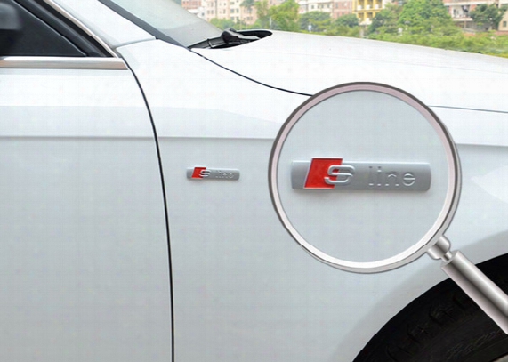 100 Pcs/lot Wholesale 3d Car Stickers Emblem Badge S Line Letters Car Styling For Audi Logo Auto Accessories Opp Bag