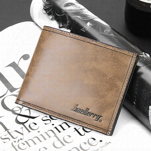 2016 Fashion New Quality Wholesale Price Leather Men&#039;s Wallet Short Portable 4 Colors Card Holder Purse Wallet Free Shipping
