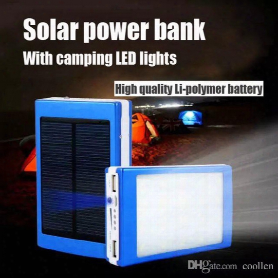 2016 Hot Sale 20000 Mah Cargador Portatil Solar Power Led Camping Lantern Bateria Pack Energy Bank Sun Battery Charger Powerbank