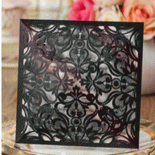 2016 Laser Cut Black Wedding Invitations Cards Personalized Hollow Wedding Party Free Printable Invitation Cards With Envelope