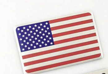 3d Aluminum Universal United States American Usa Flag Car Sticker National Badge Emblem