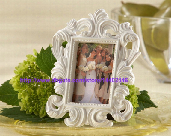 50pcs/lot Black Or White Color Ornate Baroque Style Photo Picture Frame Wedding Party Table Wall Card Holder Gift