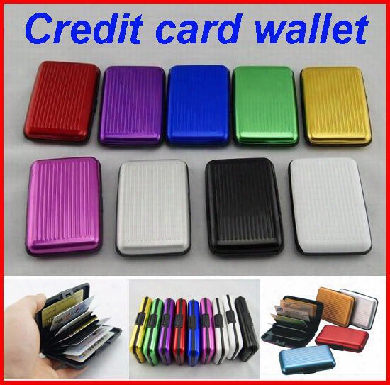 9 Colours Aluminium Credit Card Wallet Cases Card Holder Bank Case Aluminum Wallet Free Shipping Dhl