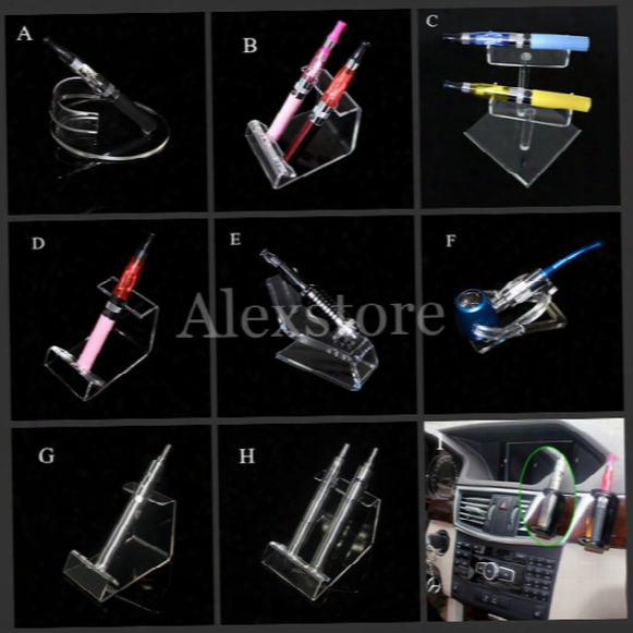 Acrylic E Cig Display Clear Stand Shelf Holder Vape Car Rack For Vapor Ego Battery E Pipe Ecig Vaporizer Pen Mech Mod Mechanical E-cigarette