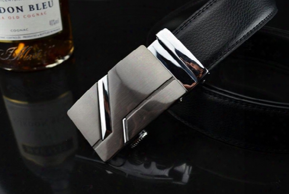 Belt 2015 New Designer Automatic Buckle Cowhide Leather Belt Men 115cm-125cm Luxury Belts For Men