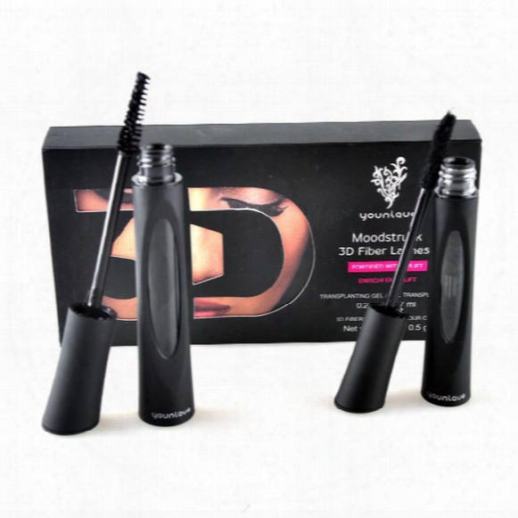 Dhl Free 2016 High Quality New Version Unique 3d Fiber Lashes Waterproof Mascara Black Color 2pcs=1set Hot Item