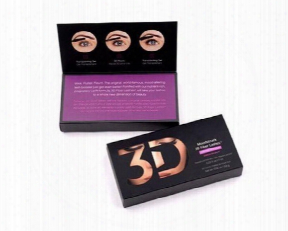 Factory Direct Dhl Free Shipping New New Makeup Mascara Set 3d Fiber Lashes Black Color High Quality 2pcs=1set