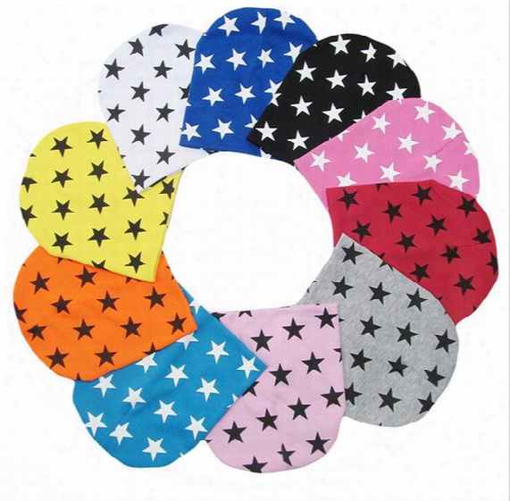Fashion 2016 Kids Star Cartoon Cotton Hats Children Cute Fashion Cartoon Caps Beanies Hats Winter Printed Baby Caps D108