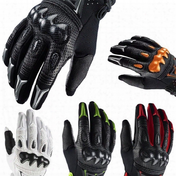 Free Shipping Brand Men Motocross Full Finger Carbon Fiber Gloves Ventilate Leather Racing Motorcycle Cycling Gloves Moto Gloves