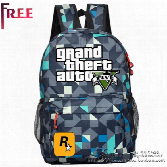 Gta5 Surrounding Bag Luggage Backpack Gta Pc Game Grand Theft Auto 5 Ps3 Games Oxford Travel Backpack Students Youth Schoolbag