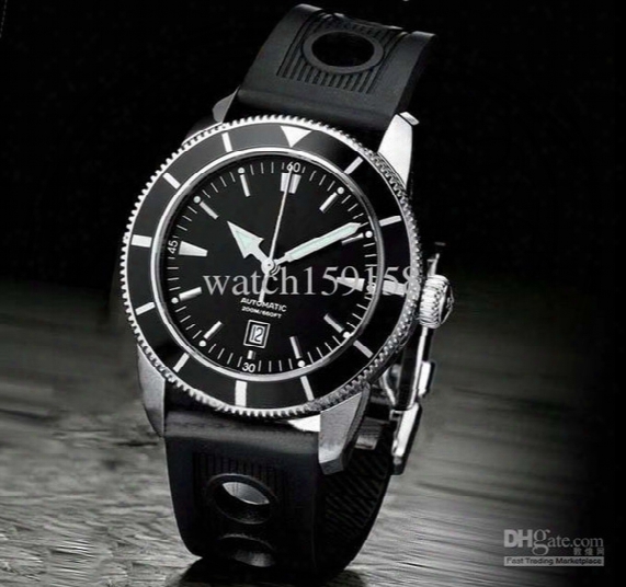 Hot Products Free Shipping Luxury Brand Mens Mechanical Watches Automatic Black Dial Date Rubber Watch 066