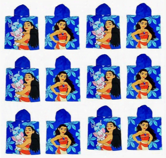 Moana Cloak Towels Boys Girls Cotton 60*120cm Cartoon Pattern Bath Towel Kids Cartoon Printed Towels For Swimming Best Gfits Free Shipping