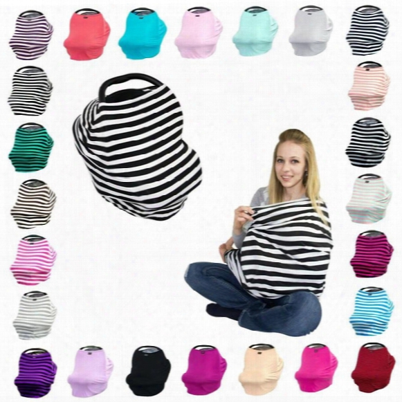 Multifunctional Nursing Cover 4in1 Multi-use Stretchy Infinity Scarf Baby Car Seat Canopy Breastfeeding Shopping Cart High Chair Cover