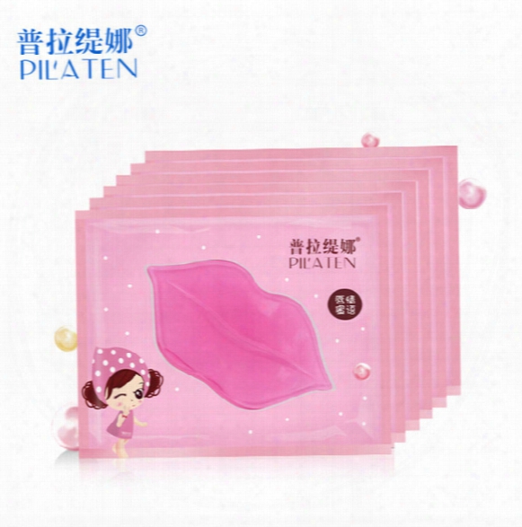 Pilaten Crystal Collagen Pump Lips Mask Lot Beauty Exfoliator Mask Moist Pink Lips Care Full Lips Plumper Pink Mask