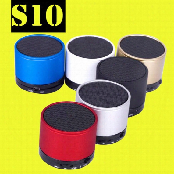S10 Bluetooth Speaker Outdoor Speakers Handfree Mic Stereo Portable Speakers Tf Card Call Function Dhl No Logo In Retai Box Mis059