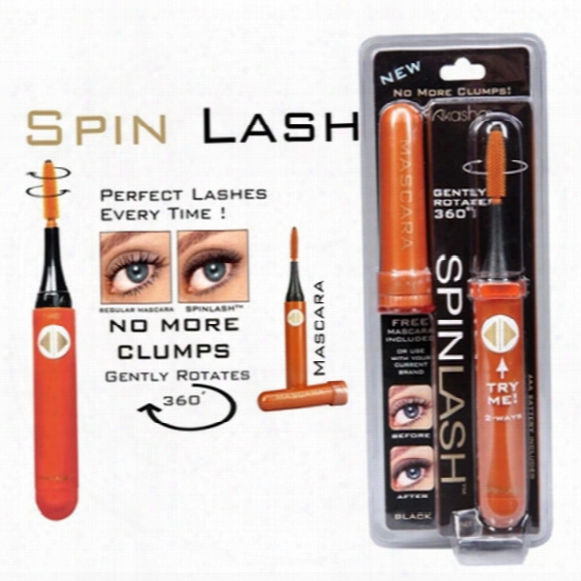 Spinlash Eyelash Curler Mascara Spin Lash Rotating Mascara Brush Spinlash Electric Spinning 360 Degree Eyelash Curler Roller Mascara