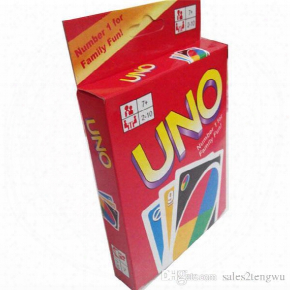Stock Hight Quality Uno Poker Card Standard Edition Family Fun Entertainment Board Game Kids Funny Puzzle Game Delivery By Dhl
