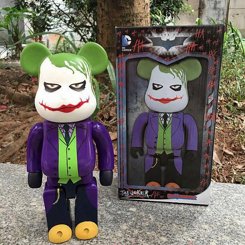 The Dark Knight -the Joker 400% Bearbrick Medicom Toy 11&quot; Black Knight Bat Figure Why So Serious