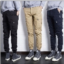 Wholesale-Summer Hip Hop Skinny Cargo Pants Chino Joggers With Pockets On Side For Men Fashion Brand parkour Skateboard sweatpants 71206