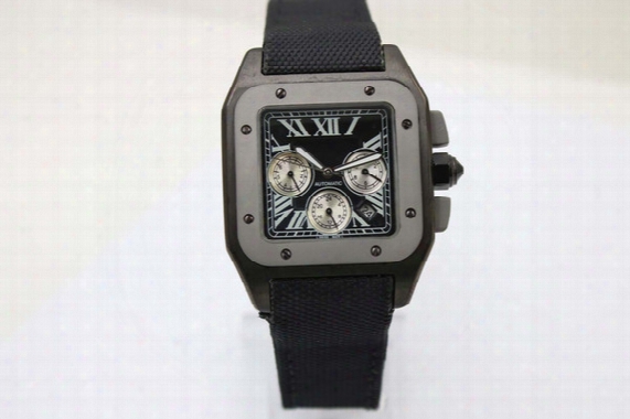 Top Quality Fashion Luxury Limited Aaa Sapphire Men Watch Leather Blet Stainless Steel Automatic Wristwatch Free Shipping