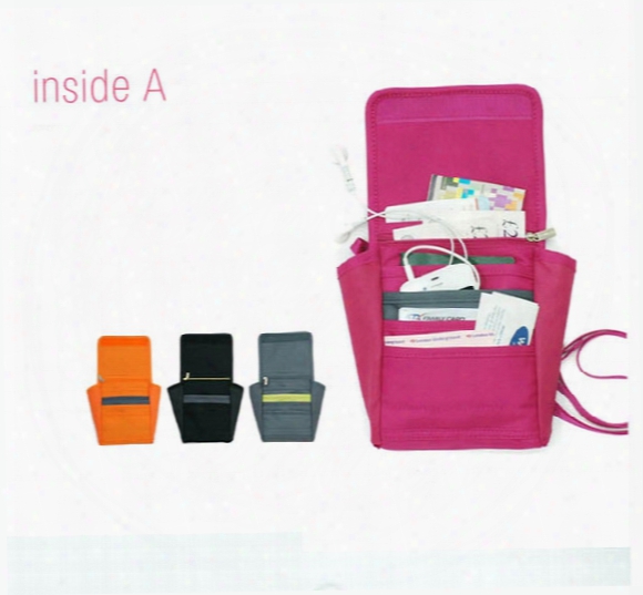 Travel Portable Pouches Waterproof Storage Bag Short Passport Package Card Package Purse Multi-functional Package