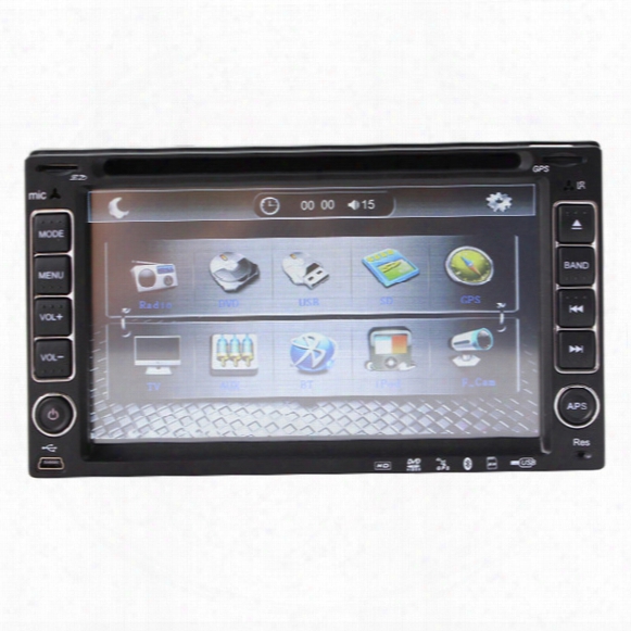 Universal 2 Two Double Din 6.2&quot; Inch Car Dvd Player,audio Radio Stereo Video,usb/sd,bluetooth/tv,am/fm,aux,digital Touch Screen Camera Input