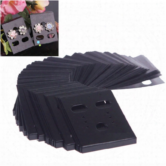 100pcs Jewelry Earring Ear Studs Hanging Holder Display Hang Cards Plastic#55016