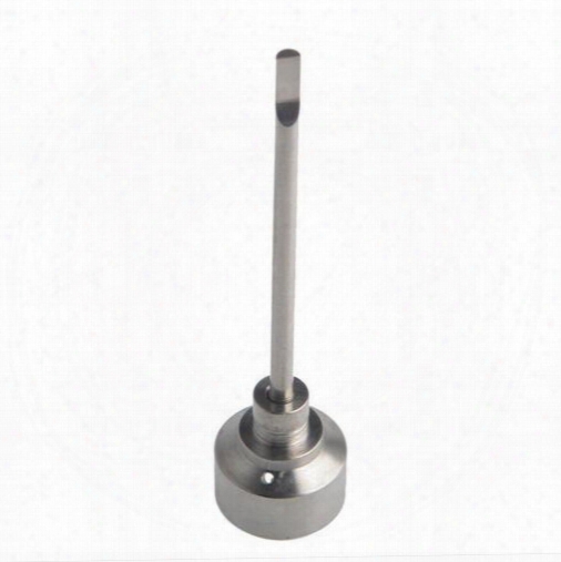 2016 Rainbow Titanium Carb Cap Tool Domeless Titanium Ti Nail 14mm 18mm Titanium Straight Sword Dab Tool With Carb Cap Dabber