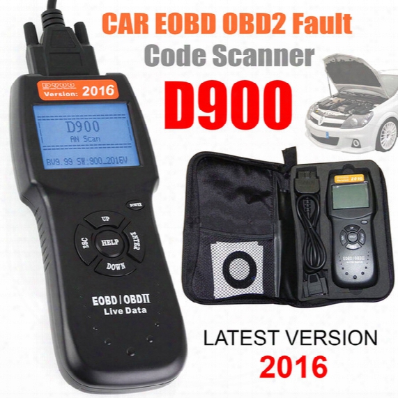 2016 Universal D900 Car Fault Code Reader Eobd Obd2 Scanner Diagnostic Scan Tool