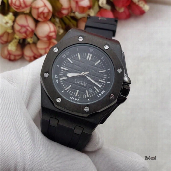 2017 Aaa Sale Automatic Skeleton Quartz Watch For A Man To Leave The Shore Background Transparent Blue Dial Watch