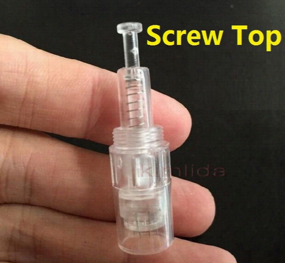 20pcs Screw Top Derma Pen Needle Cartridges 1 3 7 9/ 12 / 36 Needle Electric Derma Stamp Dermapen Replacement Head Derma Pen Needle Tip