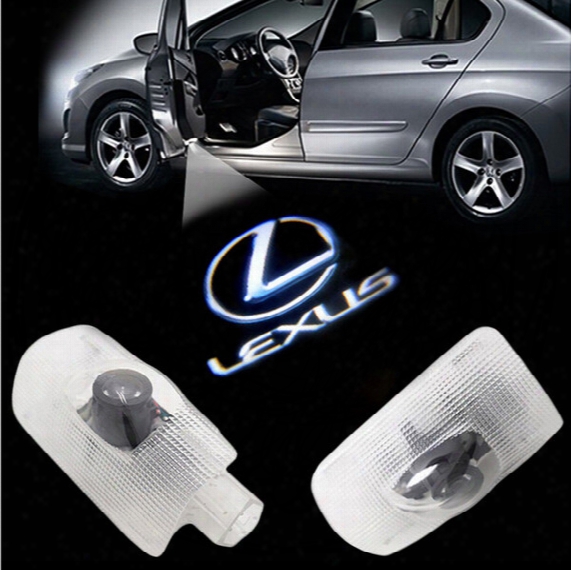 2pcs Cree Car Door Light Ghost Shadow Welcome Light Logo Courtesy Laser Projector Emblem For Lexus Rx Ls Es Lx Gs Gx Is