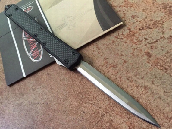 3 Styles Microtech Makora Ii D A Tactical Knife 4.45" Satin Aluminum Carbon Fiber 106-4 Survival Gear Knives Drop Tanto Spear Point C2j