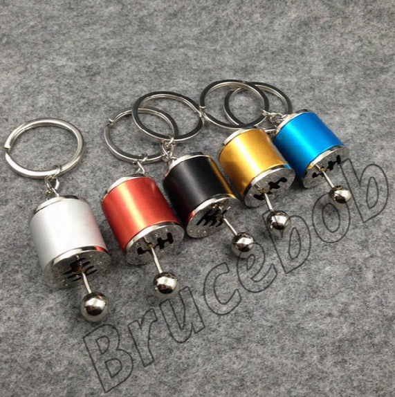 5 Colors Car Auto Tuning Gearshift Gear Shift Lever 6 Speed Reverse Racing Keychain Key Chain Keyrings