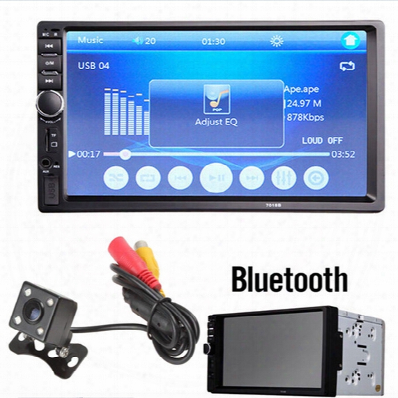 7018b 7 Inch Lcd Hd 2-din Car In-dash Handle Screen Bluetooth Car Stereo Fm Mp3 Mp5 Radio Player With Wireless Remote Control Cmo_20d