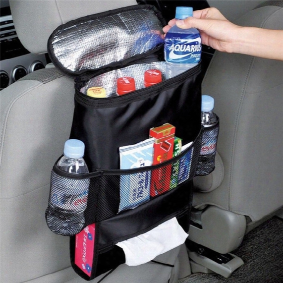 Auto Care Car Seat Organizer Cooler Bag Multi Pocket Arrangement Bag Back Seat Chair Car Styling Seat Cover Organiser