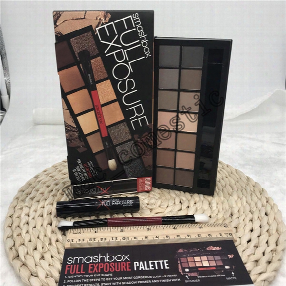 Best Price Smash Box Full Exposure 14 Color Palette Make Up Eyeshadow Kit Double Exposure Palette Shadows Pinceis With Brush & Mascara