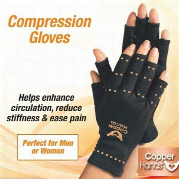Copper Hands Men Women Black Copper Hands Arthritis Gloves Therapeutic Compression For Sports For Health Care With Retail Packing