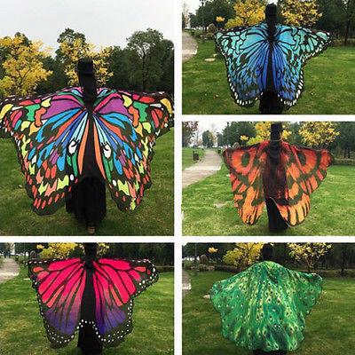 Cosplay Women Big Butterfly Wing Shawl Sun-proof Clothing Women&#039;s Cape Stole Scarf Beach Wrap Costume Party Gifts Bouses Shirts