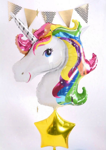 Cute Lovely Animal Unicorn Foil Balloon Baby Gift Ball Inflatable Birthday Party Decoration Cartoon Kids Toys