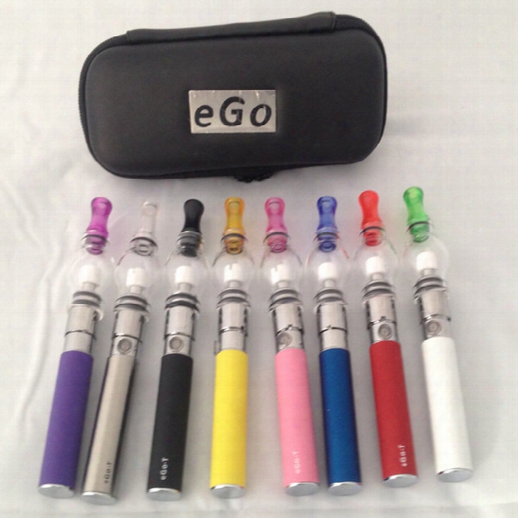 Eicga M6 Single Wax Kit Glass Globe Tank For Wax Vaporizer Atomizer Electronic Cigarette M6 Ego-t Battery Zipper Case In Stock Dhl Free