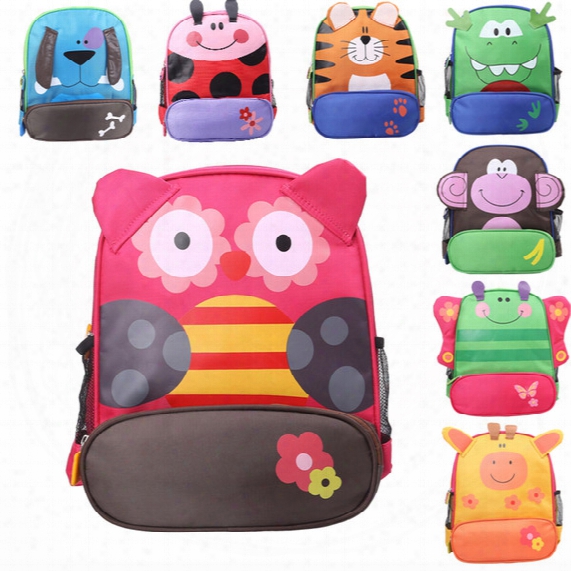 Free Dhl Cute Zoo Animal Baby Preschool Backpack Children Toy Shoulder Bag Kids Cartoon Schoolbag Gifts