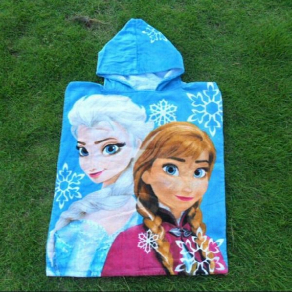 Good Quality Frozen Elsa Anna Olaf Soft Towels Hoodies Baby Frozen Towel Baby Shower Towels Child Hooded Beach Towels Bucket Garment