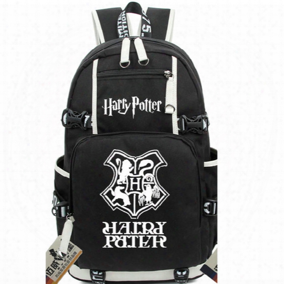 Harry Potter Backpack College School Bag Institute Badge Daypack Cartoon Schoolbag Outdoor Rucksack Sport Day Pack