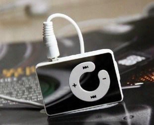 Mirror Mini Clip Mp3 Music Player C Shape Support Micro Sd Tf Card Slot With Earphone & Usb Cable & Retail Box Free Shipping