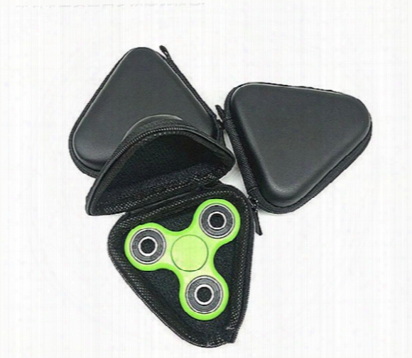 New Type Fingertip Gyro Box For Fidget Hand Spinner Triangle Rectangle Circle Round Finger Toy Black Bag Box Carry Case Dhl Shipping